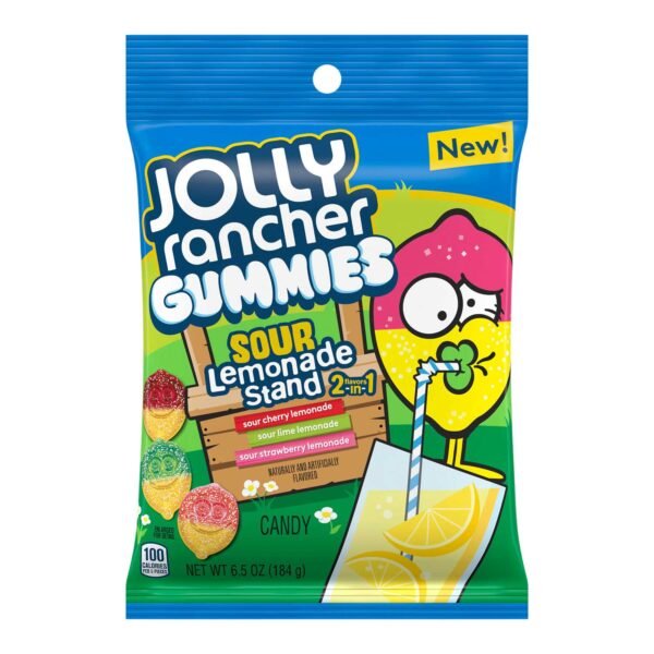 JOLLY RANCHER GUMMIES SOURS LEMONADE STAND 6.5 OZ