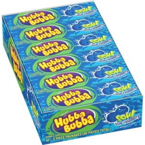 HUBBA BUBBA, MAX BLUE RASPBERRY 18 CT *NEW*