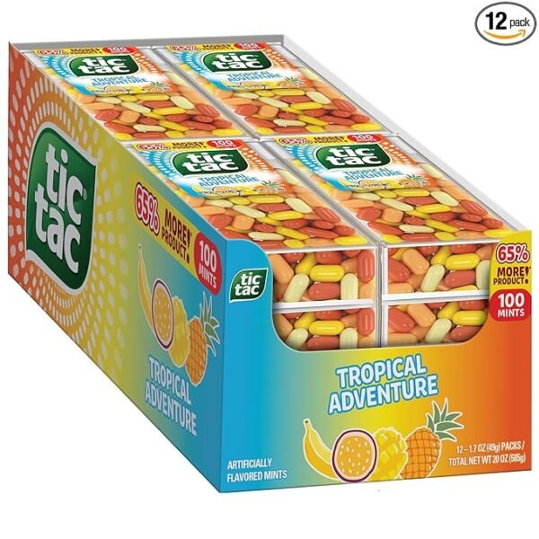 TIC TAC, TROPICAL ADVENTURE 12 CT *NEW*