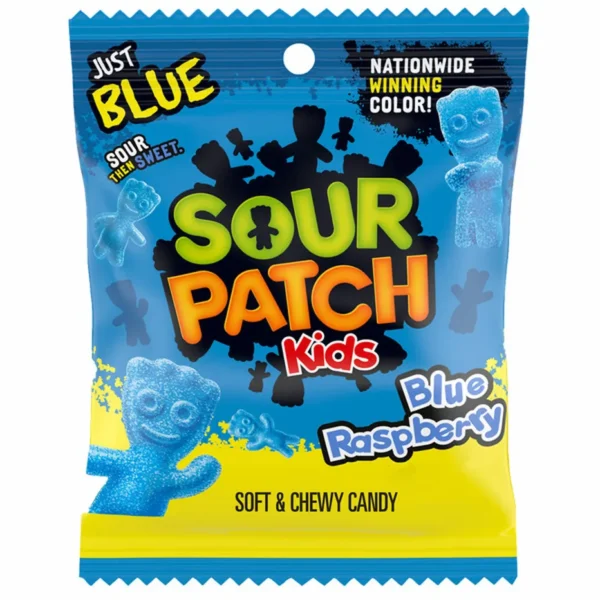 SOUR PATCH KIDS, BLUE RASPBERRY SIZE 3.6 OZ 12 CT