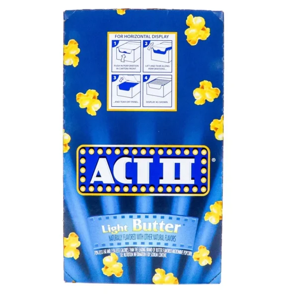 ACT II LITE BUTTER POPCORN 18 CT *676*