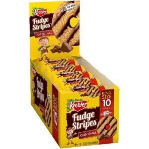 KEEBLER FUDGE STRIPES ORIGINAL KING SIZE, 10 CT *NEW*