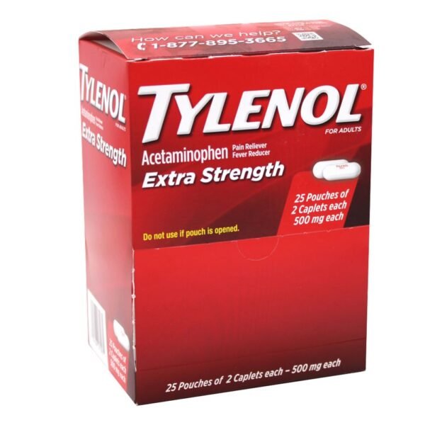 TYLENOL EXTRA  STRENGHT, 25 CT