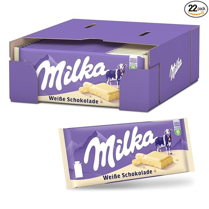 MILKA 100G TBL WHITE 22 CT ( WHITE, CHOCOLATE BLANK )