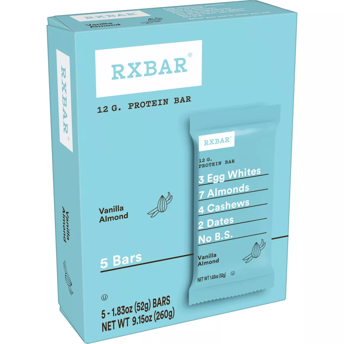 RXBAR, VANILLA ALMOND 1.8 OZ 12 CT