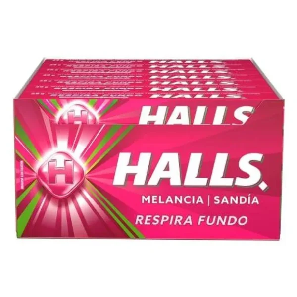 HALLS, WATERMELON ( PINK ) 21 CT *NEW*