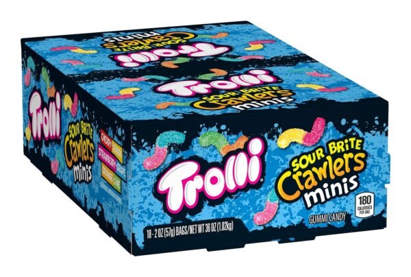 TROLLI SOUR BRIGHT CRAWLERS MINIES,  24 CT *1686*
