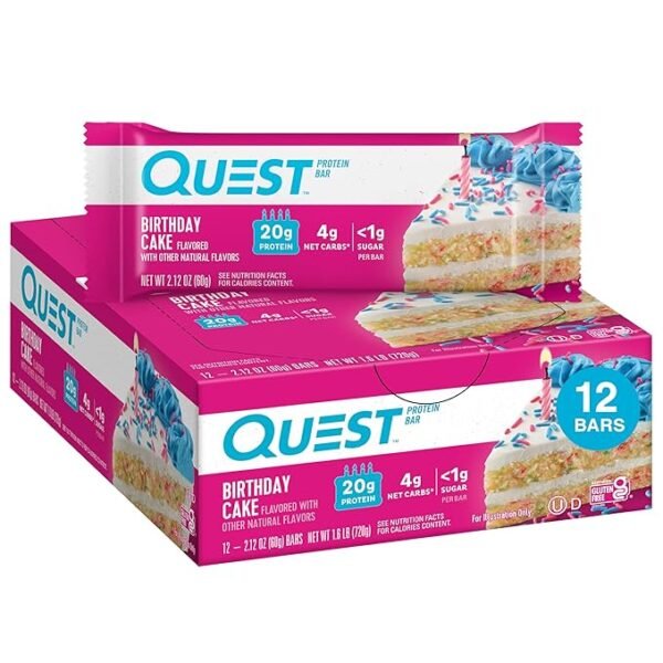 QUEST , PROTEIN BAR BIRTHDAY CAKE 12 CT