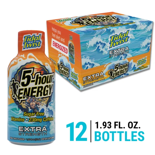 5- HOUR ENERGY DRINK, EXTRA STRENGHT TIDAL TWIST 12 CT