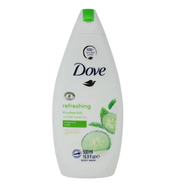 DOVE BODY WASH REFRESHING CUCMBER & GREEN TEA  500ML