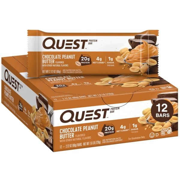 QUEST , PROTEIN BAR CHOCOLATE PEANUT BUTTER  12 CT