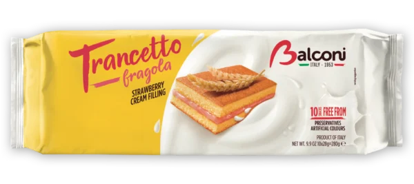 BALCONI TRANCETTO CAKE STRAWBERRY FILLING 10 CT