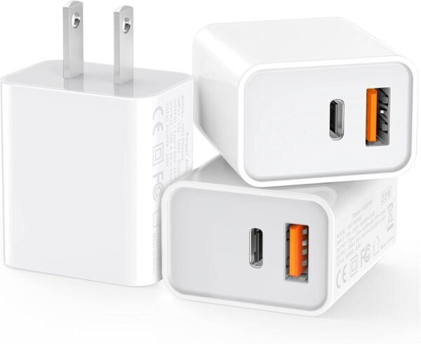 WALL CHARGER DUAL TYPE-C 18 W WHITE