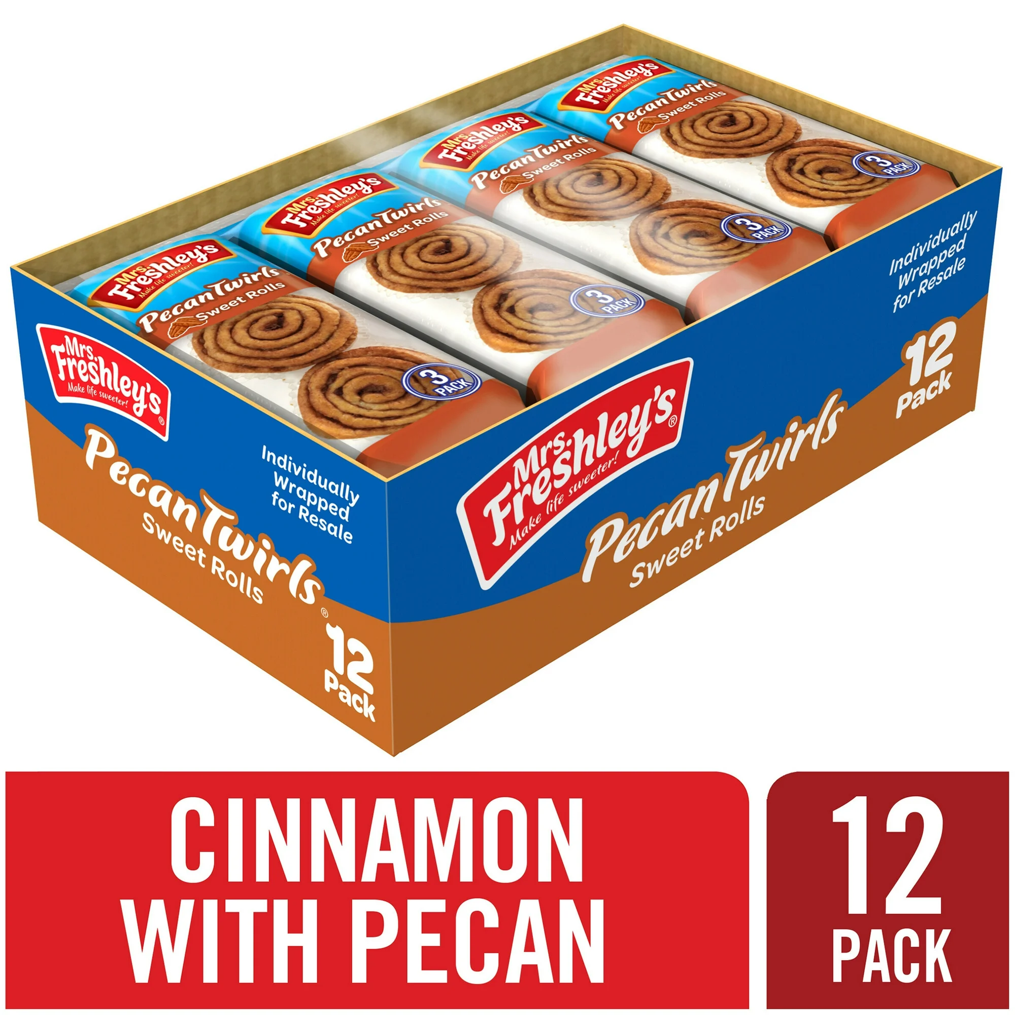 MR FRESHLEY'S PECAN TWIRLE ROLL 12 CT