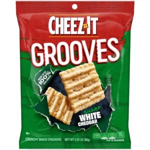 CHEEZ IT GROOVES SHARP WHITE CHEDDER 3.25 OZ 6 CT