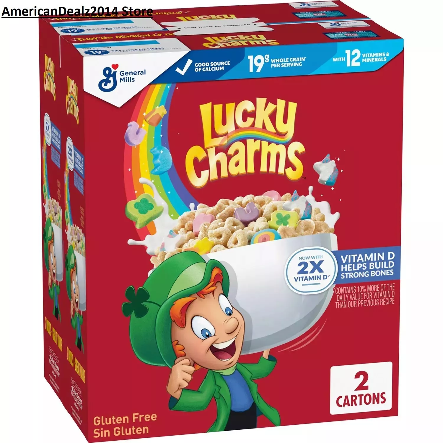 LUCKY CHARMS, BREAKFAST CEREAL, 46 OZ. 2 PACK
