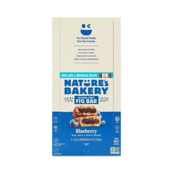 NATURE'S BAKERY FIG BAR, GLUTEN FREE BLUEBERRY 12 CT