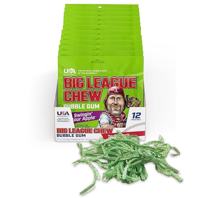 ++ BIG LEAGUE CHEW SOUR APPLE 12 CT