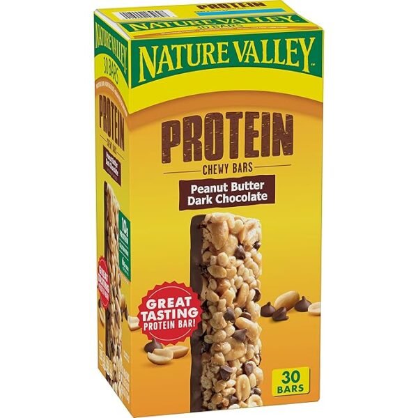 NATURE VALLEY PROTEIN BARS, PEANUT BUTTER DARK CHOCOLATE,  42.6 OZ 30 CT