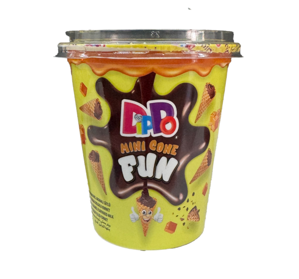 DIPPO MINI CUP CONE SALTED CARAMEL 12 CT