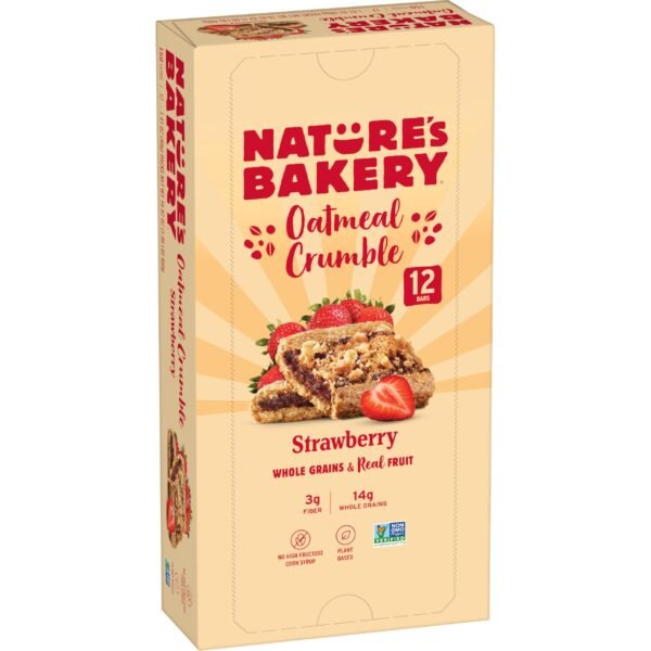 NATURE'S BAKERY FIG BAR, STRWBERRY WHOLE GRAIN  12 CT