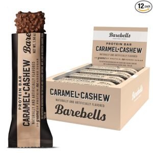 BAREBELLS PROTEIN BARS CARAMEL CASHEW 12 CT