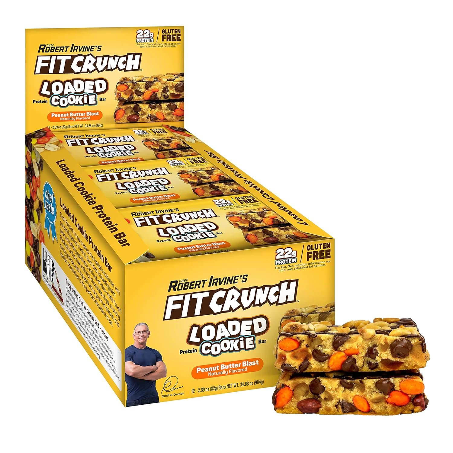 FIT CRUNCH PROTEIN BAR LOADED COOKIE PEANUT BUTTER BLST 12 CT