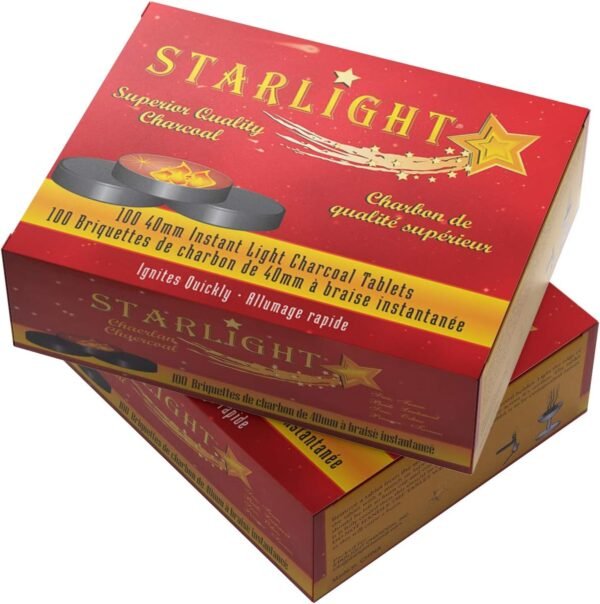 STARLIGHT CHARCOAL 40MM X 10 ROLL