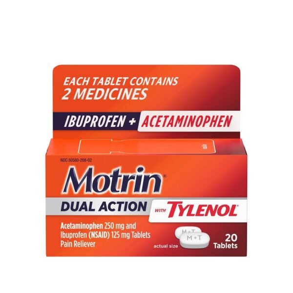 MOTRIN & TYLENOL DUAL ACTION  TABLETS 20 CT