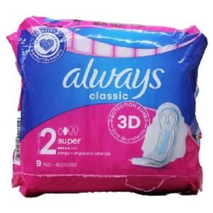 # ALWAYS CLASSIC MAXI PAD NORMAL W/WINGS 9 x 16 CT