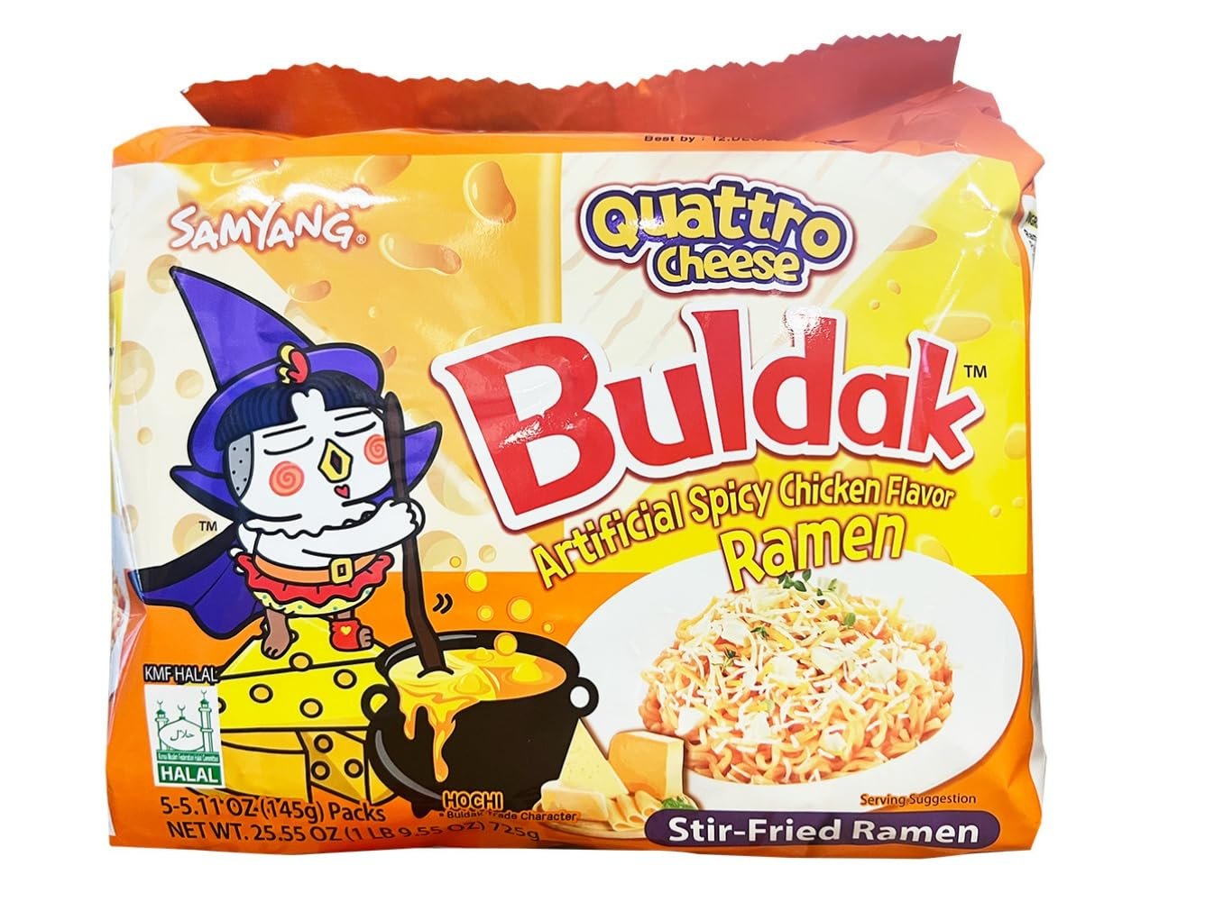 BULDAK, QUATTRO CHEESE SPICY CHICKEN FLAVOR NOODLE 5.11oz x 5