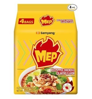 MEP RED PEPPER & CHICKEN FLAVOR REMAN  SPICY NOODLES 4 PK