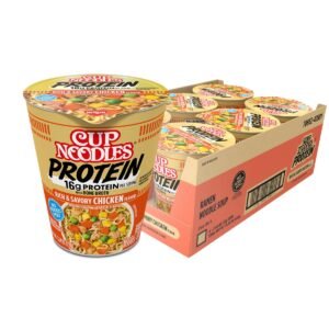 NISSIN CUP NOODLES PROTIEN RAMEN CHICKEN FLAVOR 6 CT