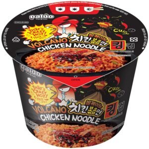 PALDO, KING NOODLES VOLCANO CHICKEN (BLACK) FLAVOR 3.7 OZ 6 CT