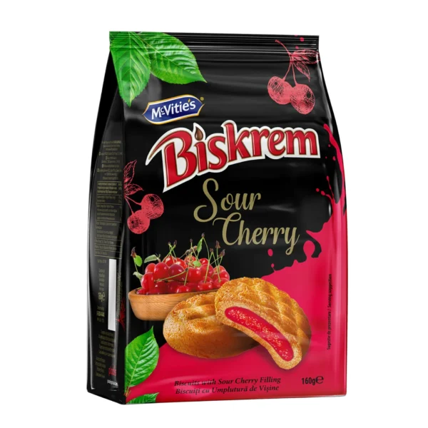 MCVITIES BISKREM BAGS SOUR CHERRY 160 G X 12 CT