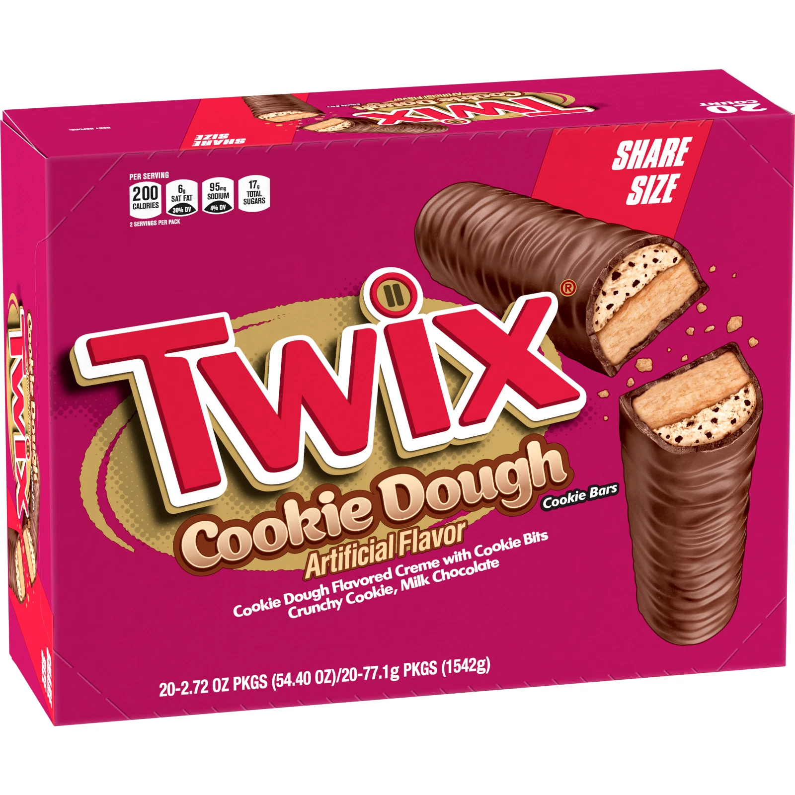 TWIX, COOKIE DOUGH, SHARE SIZE 20 CT