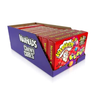 WARHEADS CHEWY CUBES, 4 OZ 12 CT THEATER BOX
