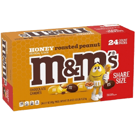 M&M'S, HONEY ROASTED KING 3.27Z 24 CT