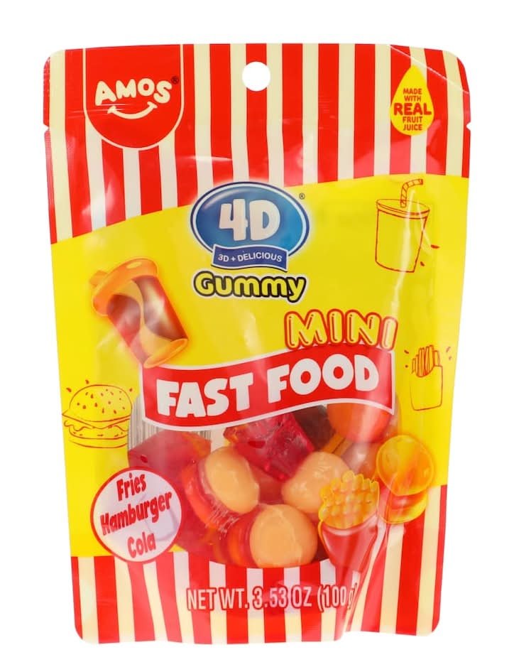 AMOS, 4D GUMMY MINI FAST FOOD 12 CT