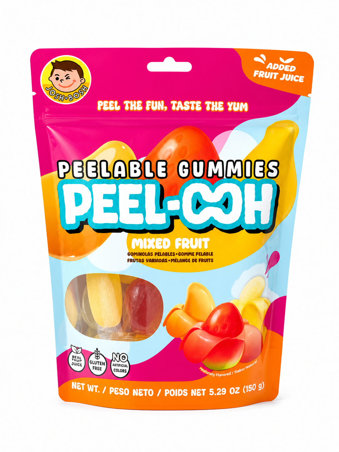 POCAS, PEELABLE GUMMIES MIXED FRUIT 5.29 OZ