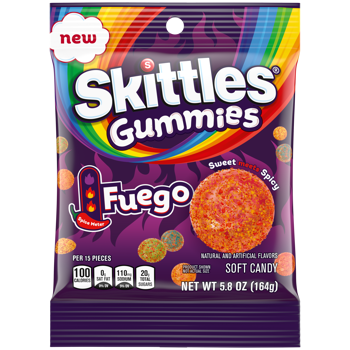 SKITTLES GUMMIES FUEGO 5.8 OZ X 12 CT