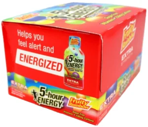 5- HOUR ENERGY DRINK, TASTY CAFFEINE  FRUITY RAINBOW 12 CT