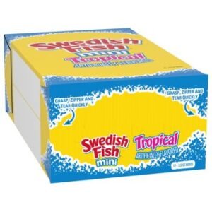 SWEDISH FISH MINI TROPICAL, THEATER BOX 3.5 OZ 12 CT