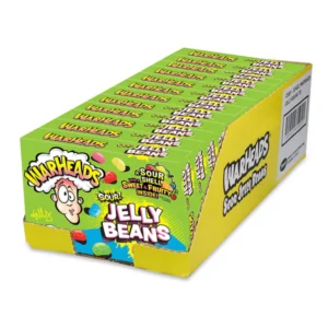 WARHEADS SOUR JELLY BEANS  , 4 OZ 12 CT THEATER BOX