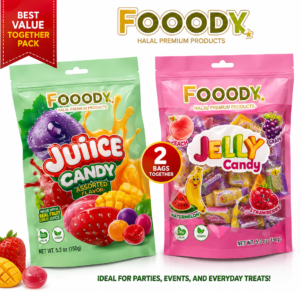 FOODY HALAL JELLY & JUICY CANDY 24 BAGS