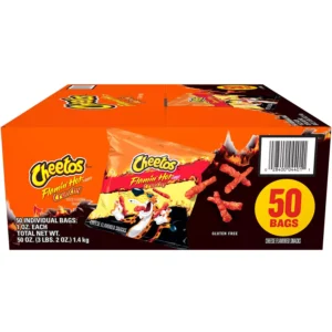 CHEETOS FLAMING HOT CRUNCHY CHEESE  SNACKS 1 OZ X 50 CT