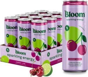 BLOOM CHERRY LIME  ENERGY DRINK ZERO SUGAR 12 OZ 12 CT