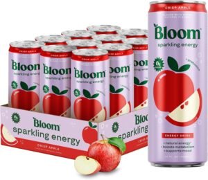 BLOOM APPLE  ENERGY DRINK ZERO SUGAR 12 OZ 12 CT