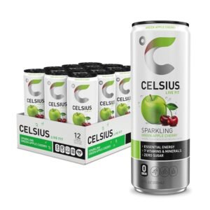 CELSIUS GREEN APPLE CHERRY ENERGY DRINK   12 OZ X 12 CT