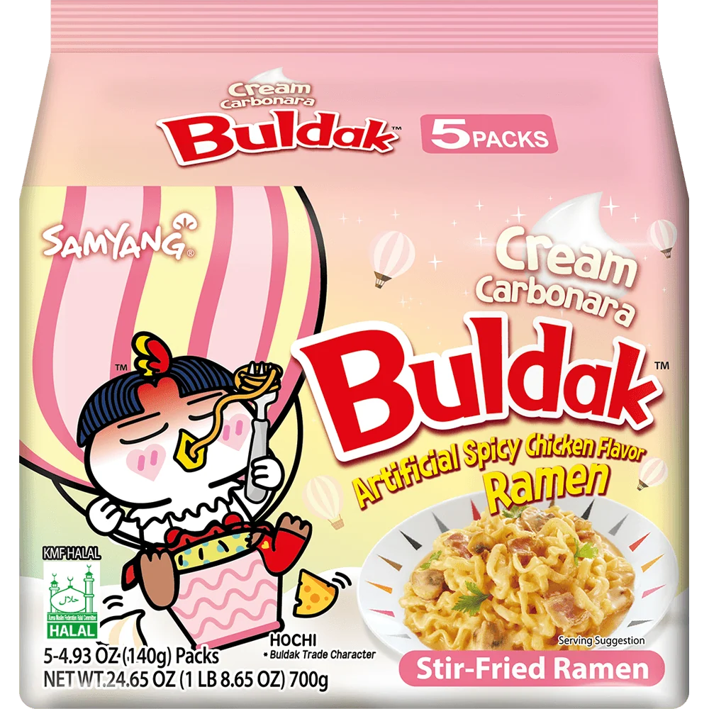 BULDAK BAG SPICY RAMEN (CREAM CARBONARA) NOODLE 5.11oz x 5